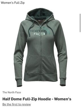 The North Face Women's Half Dome Full-Zip Hoodie in Sage Green